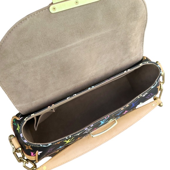 Louis Vuitton Beverly MM Monogram Shoulder Handbag Black Multicolor Noir - Picture 13 of 14